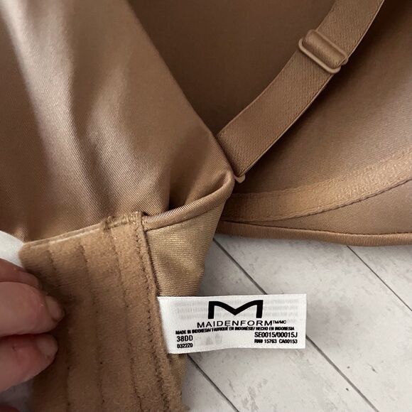 Maidenform Wireless Strapless Bra Women 38DDBeige ComfortGrip Convertible SE0015 - Picture 12 of 14